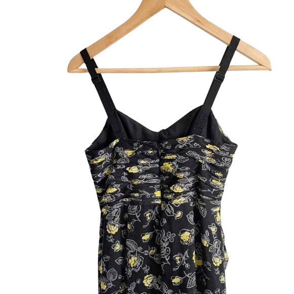 Cinq A Sept Margot Midi Dress 2 Black Floral NEW - Picture 6 of 9